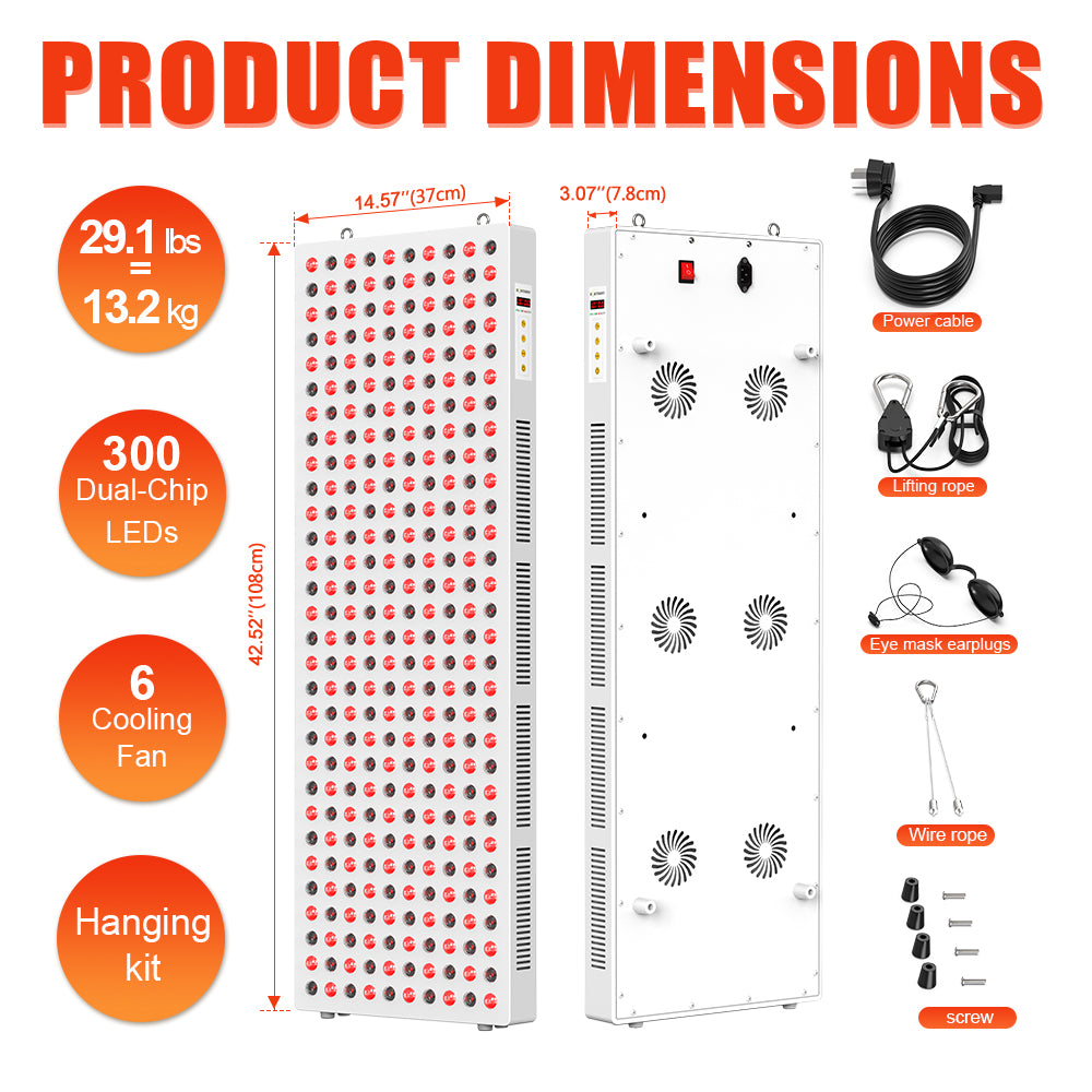 Bontanny Pro Red Light Therapy Device with Stand - Mobile Professional Series (Adjustable 180° )