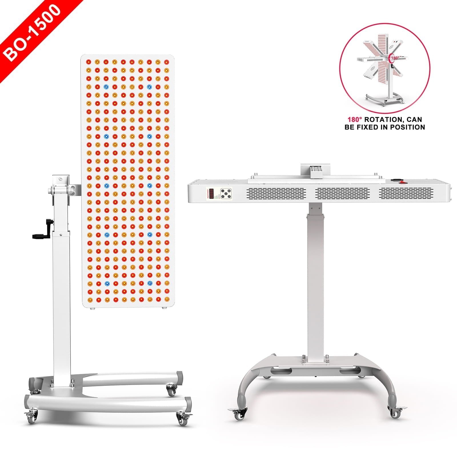 Bontanny Pro Max Red Light Therapy Full Body Panel, 480/630/660/810/830/850/1060nm 7 Wavelengths Blue Red Near Infrared Light Device with 300 Dual Chip Clinical Grade LEDs, Remote Control, Timer (The stand can be adjusted 180°)