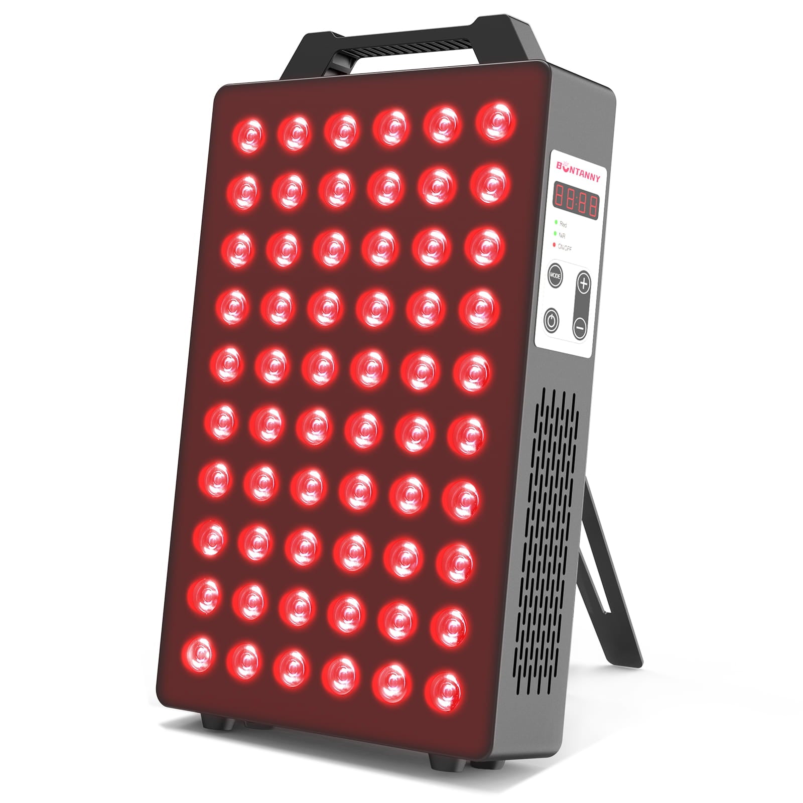 BONTANNY Red Light Therapy, 660nm 850nm 2-Wavelength Red Near Infrared Light Device with 60 Dual Chip Clinical Grade LEDs, Remote Control, Timer for Face, Body, Skin, Pain Relief, BO-300 (Black)