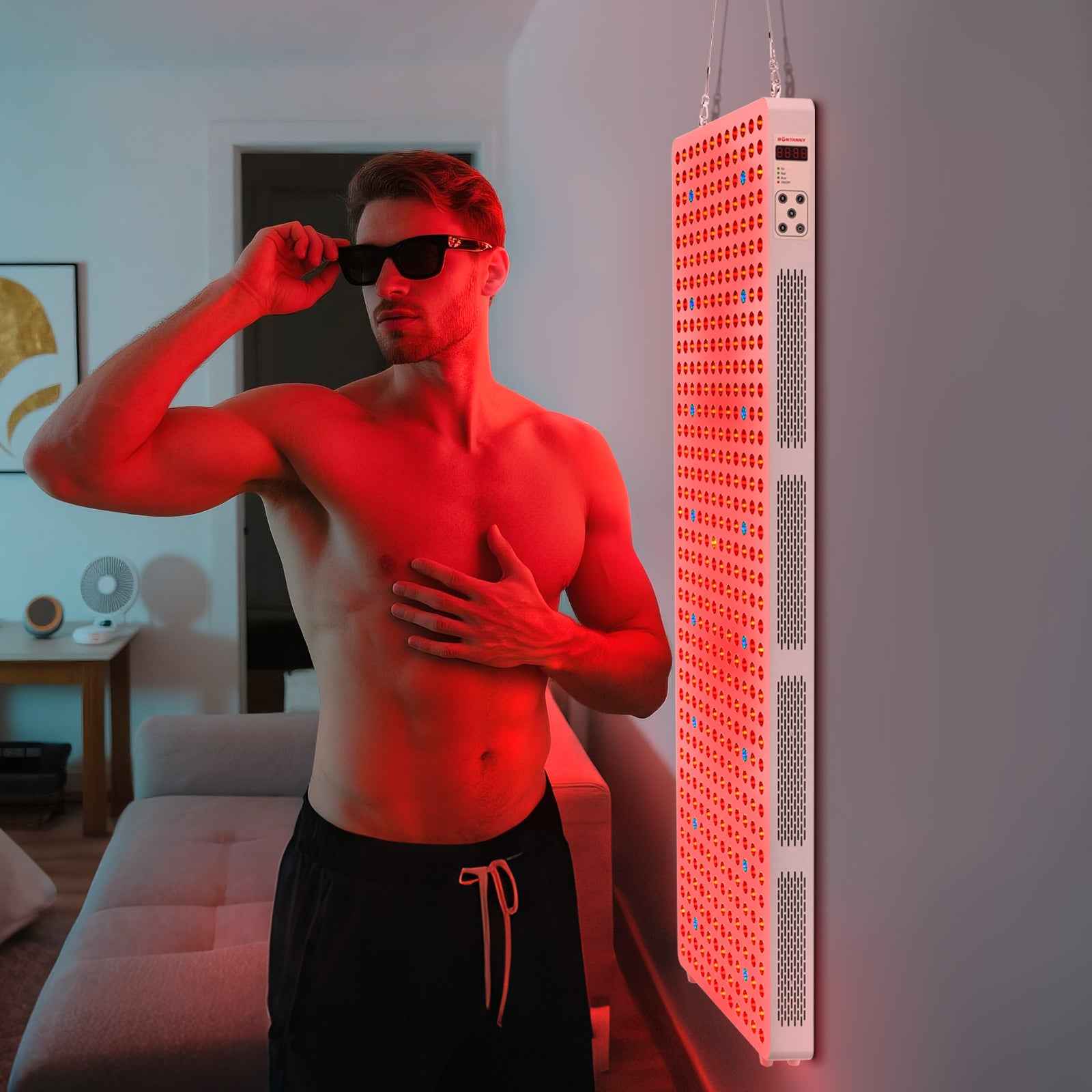 Bontanny Full Body Red Light Therapy Device – 480 LED Beads, 7-Band Red, Blue & Near Infrared (630/660/810/830/850/1060nm), With Stand | BO1500 / BO2400