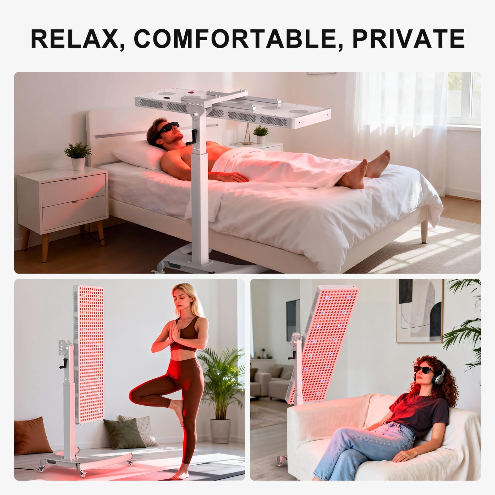 Bontanny Pro Max Red Light Therapy Full Body Panel, 480/630/660/810/830/850/1060nm 7 Wavelengths Blue Red Near Infrared Light Device with 300 Dual Chip Clinical Grade LEDs, Remote Control, Timer （The stand can be adjusted 180°）
