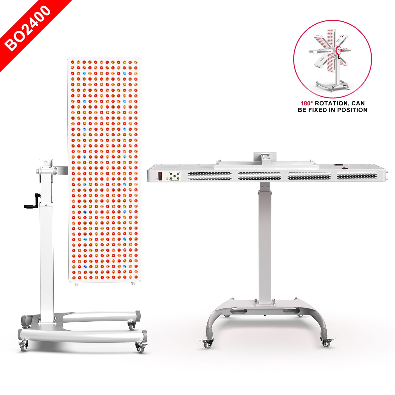 Bontanny Pro Max Red Light Therapy Full Body Panel, 480/630/660/810/830/850/1060nm 7 Wavelengths Blue Red Near Infrared Light Device with 300 Dual Chip Clinical Grade LEDs, Remote Control, Timer （The stand can be adjusted 180°）