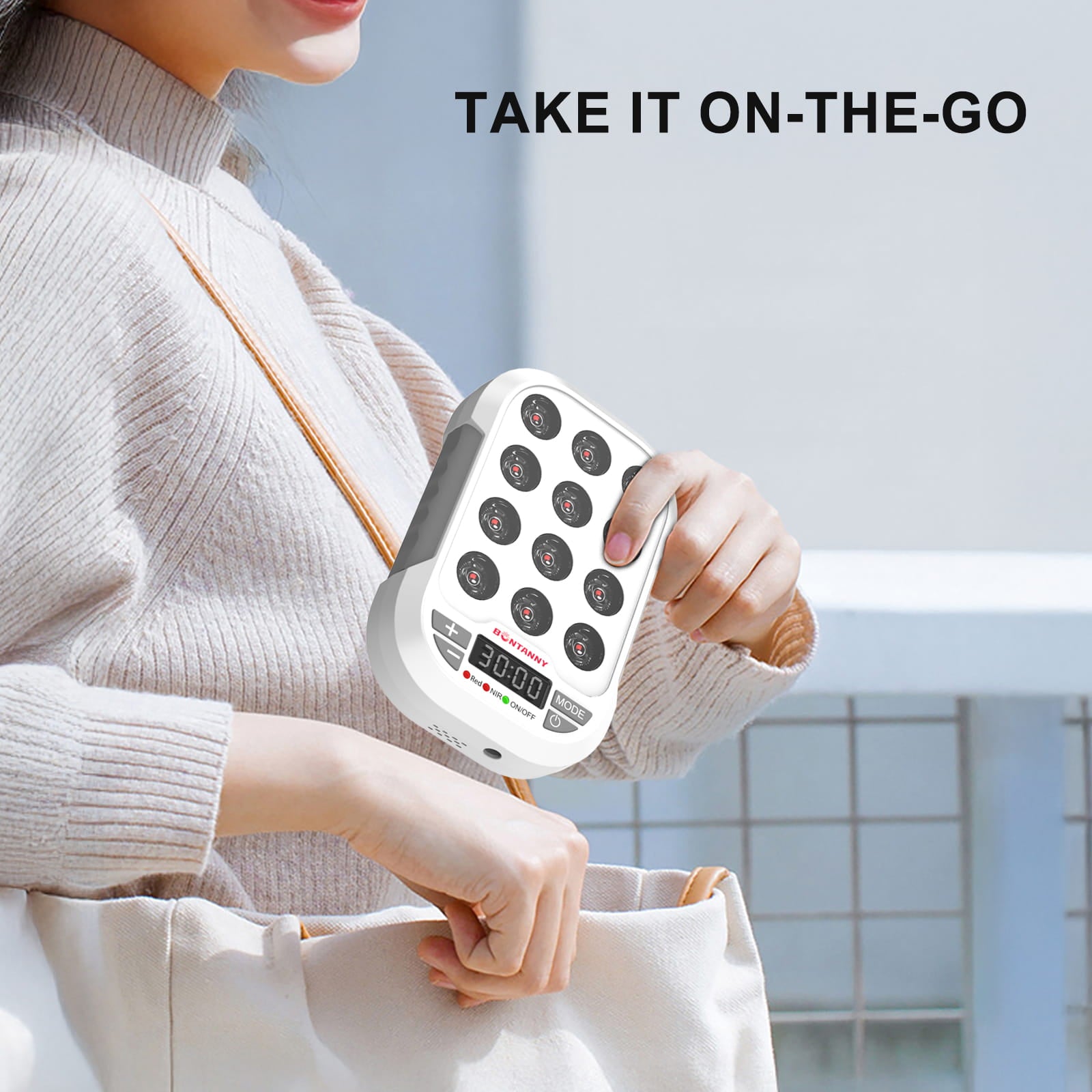 Bontanny Red Light Therapy Device - Portable BO-60 with 3 Wavelengths (660/850/1060nm)